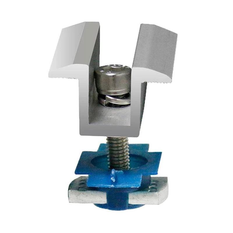 10Pcs Solar Panel Mounting Brackets 30-45mm Solar Rail End Clamps Aluminum Solar Mid Clamps