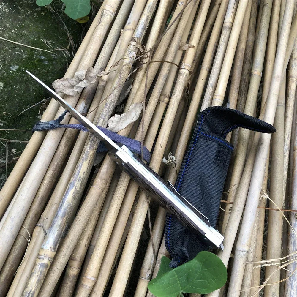 Pocket Pocket 440C Knife Outdoor 440C Blade Wing-wood Handle Camping Hunting Portable Survival Multitool Hand Knives EDC