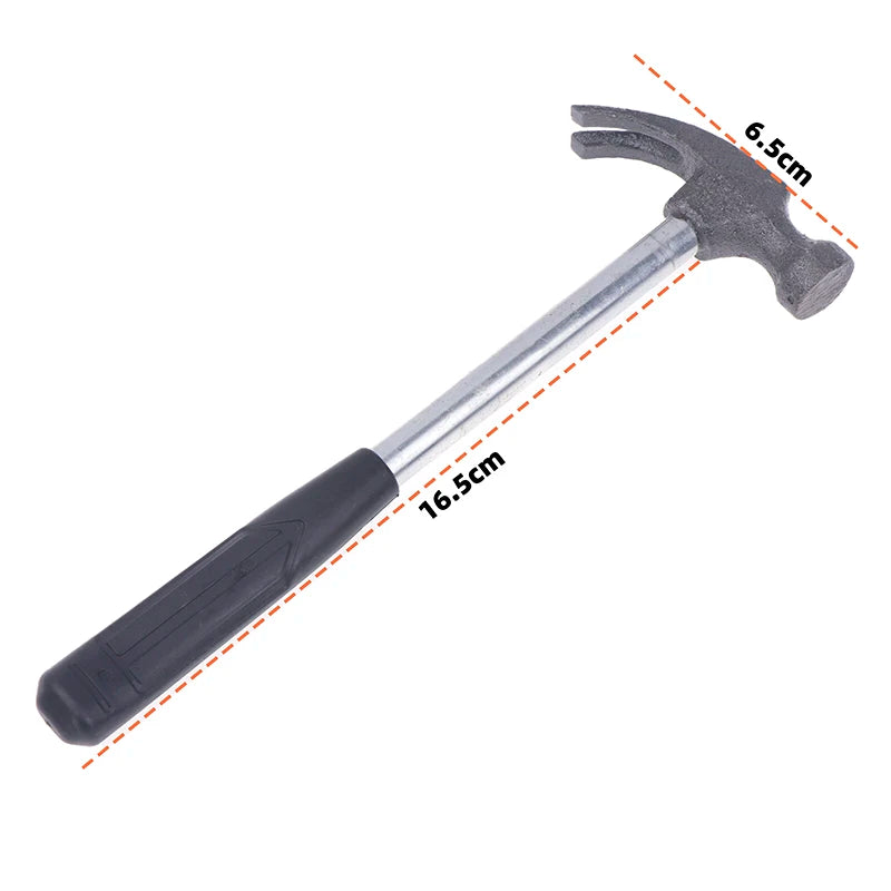 Metal Mini Claw Handle Hammer Woodworking Nail Puncher Hammer Emergency Safety Escape Small Iron Hammer Watch Repair Hand Tool