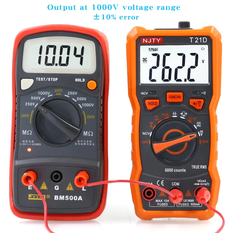 Megger Tester digital insulation resistance tester, electronic shake table, 1000V 250V megohmmeter