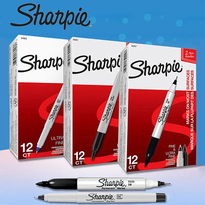 Sharpie Marker Oil Based Waterproof Industrial Thick and Thin Double-ended Markers Painting Hand-drawn Graffiti Art Supplies