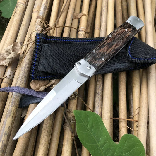 Pocket Pocket 440C Knife Outdoor 440C Blade Wing-wood Handle Camping Hunting Portable Survival Multitool Hand Knives EDC