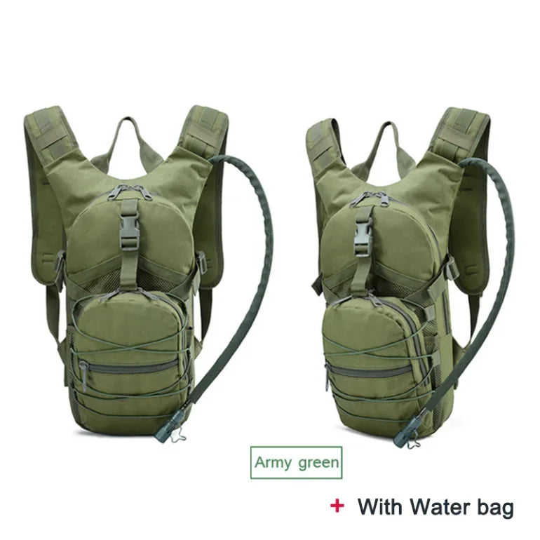 Lightweight Tactical Backpack Water Bag Camel Survival Backpack Hiking Hydration Pouch Rucksack Camping Bicycle Daypack 18L