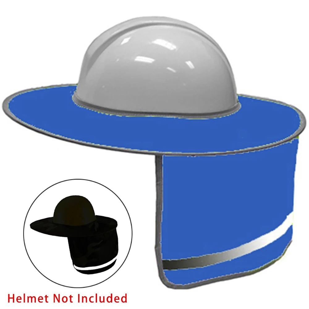 Outdoor Safety Hat Neck Shield Cover Sun Shade High Visibility Reflective Strip Workplace Safety Supplies For Construction Site