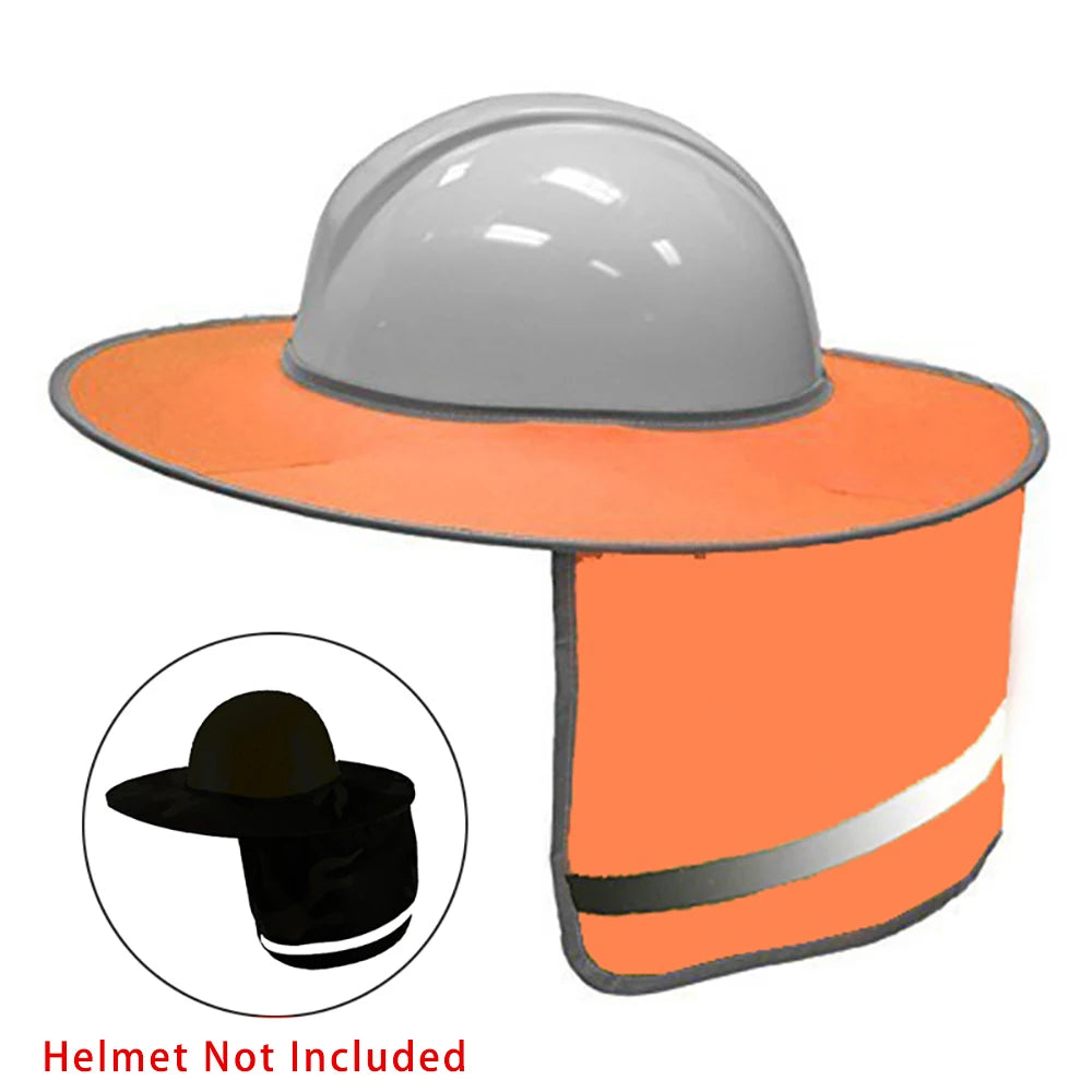 Outdoor Safety Hat Neck Shield Cover Sun Shade High Visibility Reflective Strip Workplace Safety Supplies For Construction Site