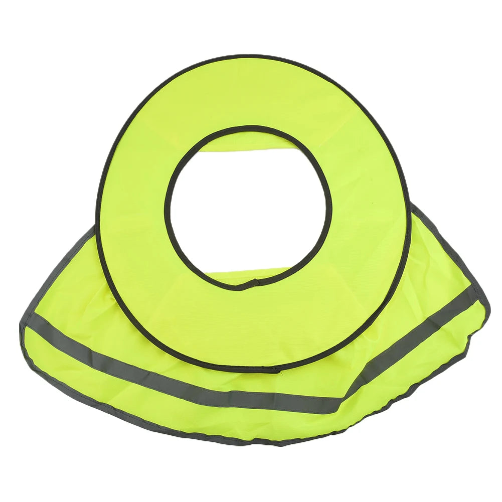 Outdoor Safety Hat Neck Shield Cover Sun Shade High Visibility Reflective Strip Workplace Safety Supplies For Construction Site