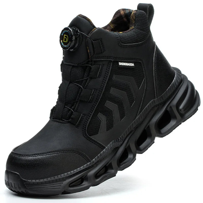 Waliantile Brand Quality Men Safety Boots Male Puncture Proof Construction Working Shoes Steel Toe Anti-smashing Work Boots Man