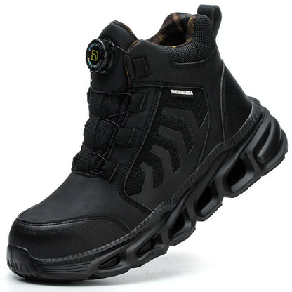 Waliantile Brand Quality Men Safety Boots Male Puncture Proof Construction Working Shoes Steel Toe Anti-smashing Work Boots Man