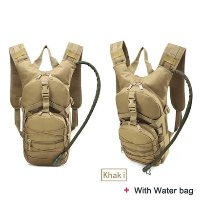 Lightweight Tactical Backpack Water Bag Camel Survival Backpack Hiking Hydration Pouch Rucksack Camping Bicycle Daypack 18L