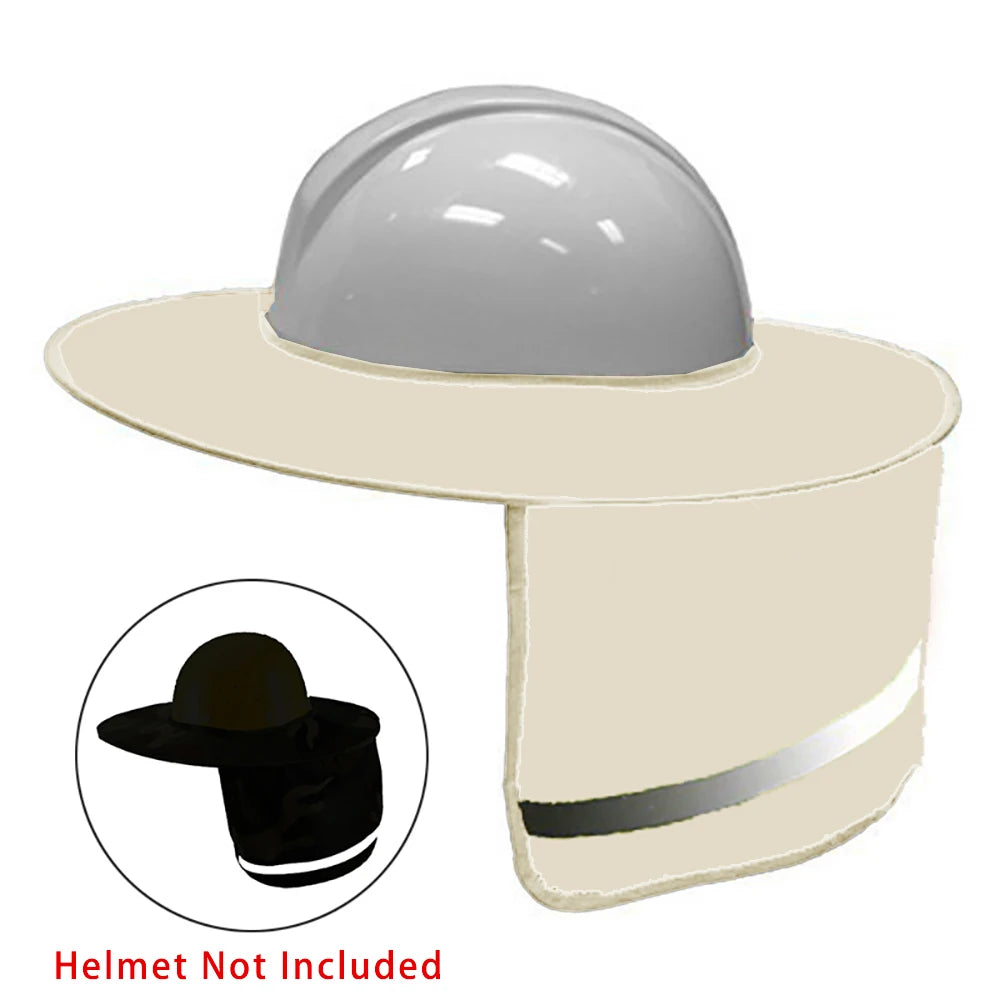 Outdoor Safety Hat Neck Shield Cover Sun Shade High Visibility Reflective Strip Workplace Safety Supplies For Construction Site