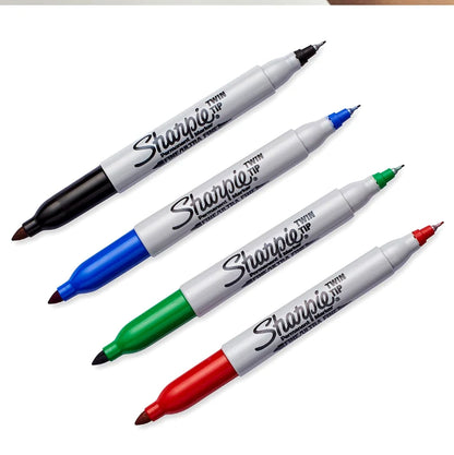 Sharpie Marker Oil Based Waterproof Industrial Thick and Thin Double-ended Markers Painting Hand-drawn Graffiti Art Supplies