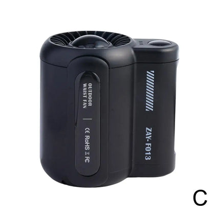Portable Waist Hanging Fan 3 Speeds Strong Airflow Wearable Personal Clip Fan Rechargeable Cool Fan Under Shirt