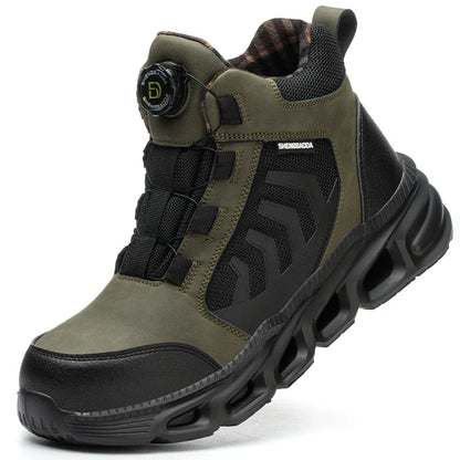 Waliantile Brand Quality Men Safety Boots Male Puncture Proof Construction Working Shoes Steel Toe Anti-smashing Work Boots Man