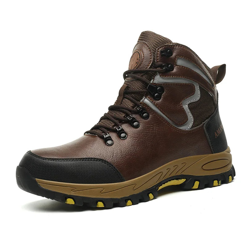 Widen Safety Boots Men Work Indestructible Shoes Climbing Boots Steel Toe Protective Boots Anti-smash Anti-puncture Safety Shoes