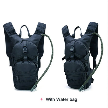 Lightweight Tactical Backpack Water Bag Camel Survival Backpack Hiking Hydration Pouch Rucksack Camping Bicycle Daypack 18L