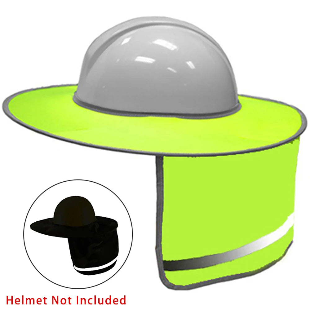 Outdoor Safety Hat Neck Shield Cover Sun Shade High Visibility Reflective Strip Workplace Safety Supplies For Construction Site