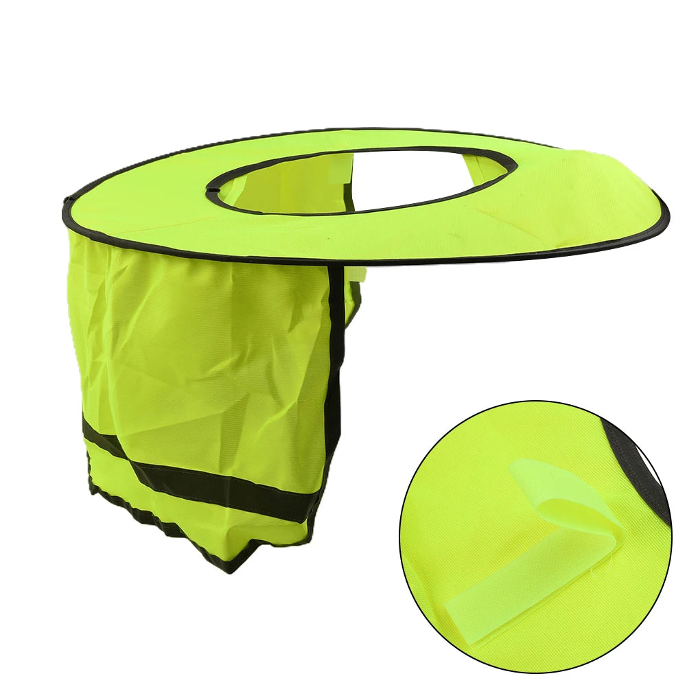 Outdoor Safety Hat Neck Shield Cover Sun Shade High Visibility Reflective Strip Workplace Safety Supplies For Construction Site