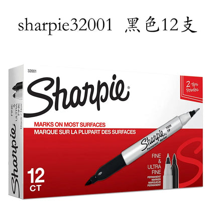 Sharpie Marker Oil Based Waterproof Industrial Thick and Thin Double-ended Markers Painting Hand-drawn Graffiti Art Supplies