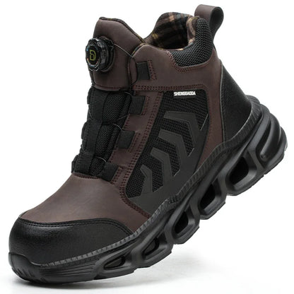 Waliantile Brand Quality Men Safety Boots Male Puncture Proof Construction Working Shoes Steel Toe Anti-smashing Work Boots Man