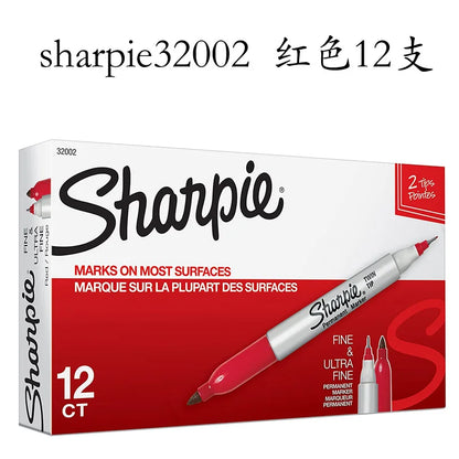 Sharpie Marker Oil Based Waterproof Industrial Thick and Thin Double-ended Markers Painting Hand-drawn Graffiti Art Supplies
