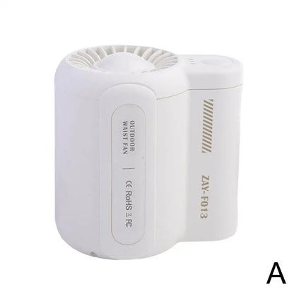 Portable Waist Hanging Fan 3 Speeds Strong Airflow Wearable Personal Clip Fan Rechargeable Cool Fan Under Shirt