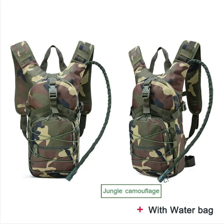 Lightweight Tactical Backpack Water Bag Camel Survival Backpack Hiking Hydration Pouch Rucksack Camping Bicycle Daypack 18L